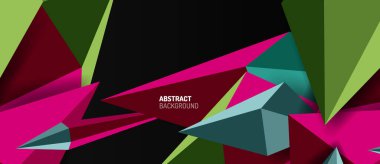 3d düşük poli soyut arka plan vektör çizimi