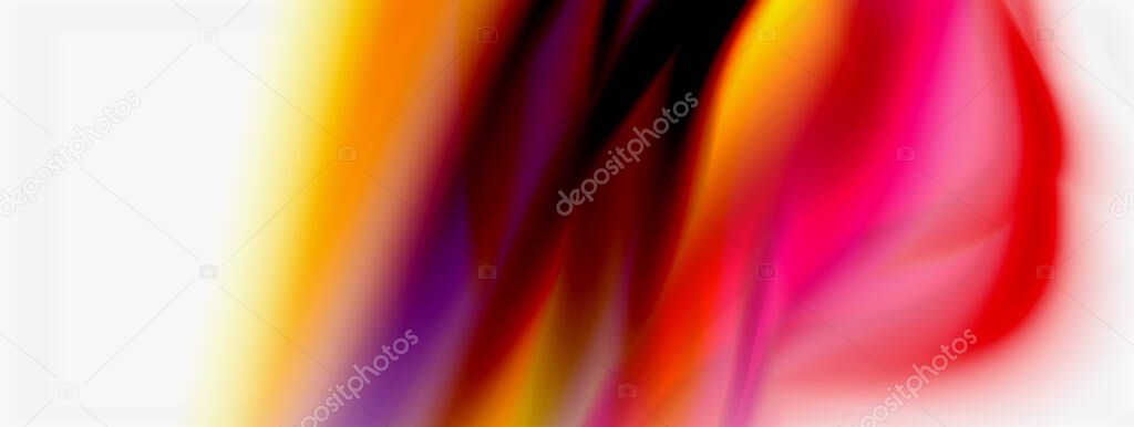 Abstract Background. Smooth flowing lines, blurred waves, rainbow color style stripes. Vector illustrations for covers, banners, flyers and posters and other