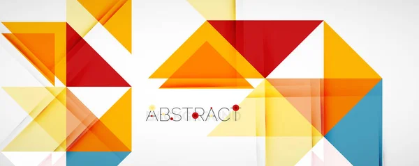 Geometrische abstracte achtergrond. Techno kleur driehoek vormen. Vector illustratie voor covers, banners, flyers en posters en andere ontwerpen — Stockvector