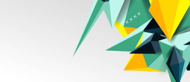 3d düşük poli soyut arka plan vektör çizimi