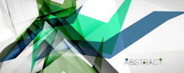 Geometrik soyut arkaplan. Renkli üçgen şekiller. Kapaklar, afişler, el ilanları ve posterler ve diğer tasarımlar için vektör illüstrasyonu