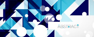 Geometrik soyut arkaplan. Tekno renk üçgen şekilleri. Kapaklar, afişler, el ilanları ve posterler ve diğer tasarımlar için vektör illüstrasyonu