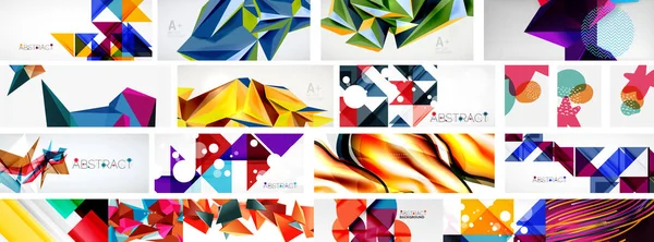 Een aantal abstracte achtergronden. Vector illustratie voor covers, banners, flyers, social media — Stockvector