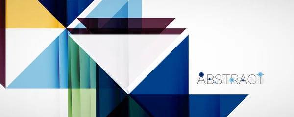Fondo abstracto geométrico. Techno formas de triángulo de color. Ilustración vectorial para portadas, pancartas, volantes y carteles y otros diseños — Vector de stock
