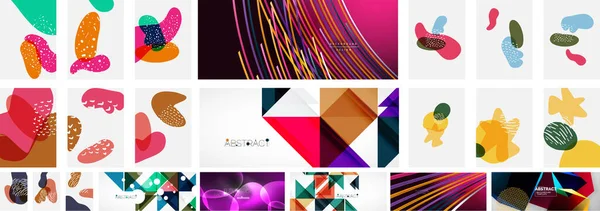 Set of abstract backgrounds. Vector illustration for covers, banners, flyers, social media — Stock Vector
