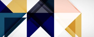 Vektör üçgen geometrik arkaplan kümesi. Kapaklar, afişler, el ilanları ve posterler ve diğer tasarımlar için vektör illüstrasyonu