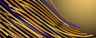 Soyut renkli çizgiler vektör arkaplanı. İnternet, büyük veri ve teknoloji bağlantıları kavramı, soyut şablon