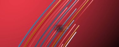 Soyut renkli çizgiler vektör arkaplanı. İnternet, büyük veri ve teknoloji bağlantıları kavramı, soyut şablon