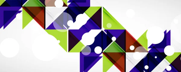 Geometrické abstraktní pozadí. Tvary barevného trojúhelníku. Vektorové ilustrace pro obaly, transparenty, letáky a plakáty a další designy — Stockový vektor