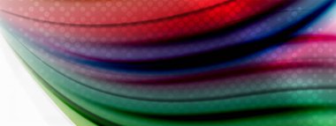 Soyut arkaplan. Pürüzsüz akış çizgileri, bulanık dalgalar, gökkuşağı renk çizgileri. Kapaklar, afişler, el ilanları ve posterler için vektör illüstrasyonları