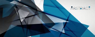 Geometrik soyut arkaplan. Renkli üçgen şekiller. Kapaklar, afişler, el ilanları ve posterler ve diğer tasarımlar için vektör illüstrasyonu