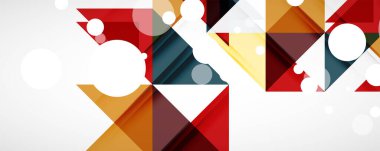 Vektör üçgen geometrik arkaplan kümesi. Kapaklar, afişler, el ilanları ve posterler ve diğer tasarımlar için vektör illüstrasyonu