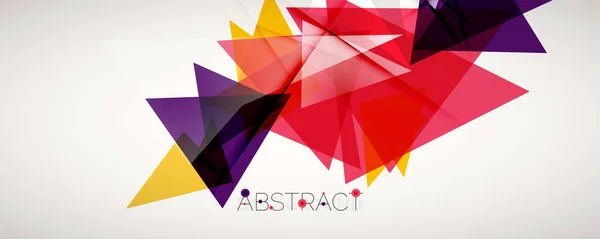 Geometrische abstracte achtergrond. Kleur driehoek vormen. Vector illustratie voor covers, banners, flyers en posters en andere ontwerpen — Stockvector