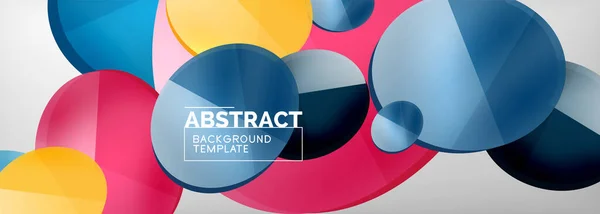 Abstract glanzende ronde vormen vectorachtergrond. Vector futuristische illustratie voor covers, banners, flyers en posters en andere — Stockvector