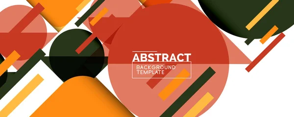 Reinig minimale geometrische abstracte achtergrond met driehoeken en cirkels. Vector illustratie voor covers, banners, flyers en posters en andere ontwerpen — Stockvector