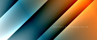 Dinamik diyagonal çizgileri olan akışkan eğimler soyut arkaplan. Dinamik ışık ve gölge efektleriyle parlak renkler. Vektör duvar kağıdı veya poster