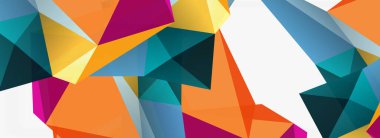 3d mozaik soyut arkaplan, düşük poli şekilli geometrik tasarım