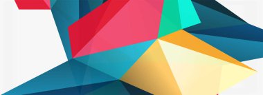 3d mozaik soyut arkaplan, düşük poli şekilli geometrik tasarım