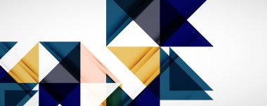 Geometrik soyut arkaplan. Tekno renk üçgen şekilleri. Kapaklar, afişler, el ilanları ve posterler ve diğer tasarımlar için vektör illüstrasyonu