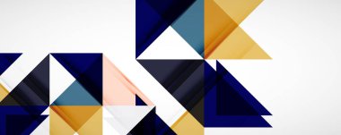 Geometrik soyut arkaplan. Tekno renk üçgen şekilleri. Kapaklar, afişler, el ilanları ve posterler ve diğer tasarımlar için vektör illüstrasyonu
