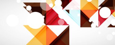 Vektör üçgen geometrik arkaplan kümesi. Kapaklar, afişler, el ilanları ve posterler ve diğer tasarımlar için vektör illüstrasyonu