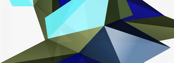 3D-Mosaik abstrakte Hintergründe, Low-Poly-Form geometrisches Design — Stockvektor