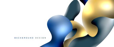 Kabarcıklar soyut arkaplan. Beyaz vektör şablonunda sıvı sıçramaları