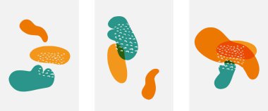 El çizimi karalama şekilleri, duvar resimleri, vektör soyut arka plan şablonları. A4 poster tasarımı veya kapaklar, afişler, broşürler için