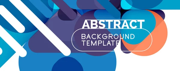 Modern geometric round shapes and dynamic lines, abstract background. Vector illustration for placards, brochures, posters and banners — Stock Vector