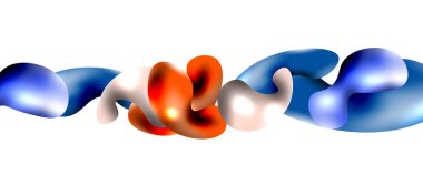 Kabarcıklar soyut arkaplan. Beyaz vektör şablonunda sıvı sıçramaları