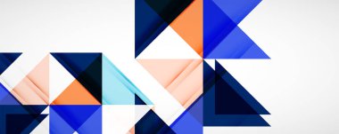 Geometrik soyut arkaplan. Tekno renk üçgen şekilleri. Kapaklar, afişler, el ilanları ve posterler ve diğer tasarımlar için vektör illüstrasyonu
