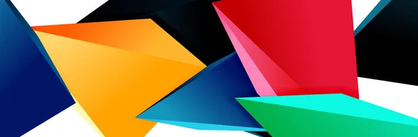 Треугольная мозаика абстрактный фон, 3d треугольные низкие формы поли. Геометрическая векторная иллюстрация для обложек, буклетов, листовок и плакатов и т.п. — стоковый вектор