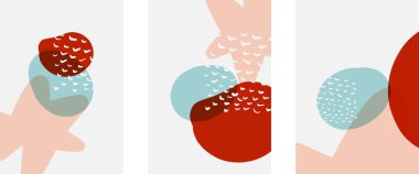 El çizimi karalama şekilleri, duvar resimleri, vektör soyut arka plan şablonları. A4 poster tasarımı veya kapaklar, afişler, broşürler için