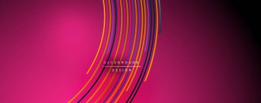 Soyut renkli çizgiler vektör arkaplanı. İnternet, büyük veri ve teknoloji bağlantıları kavramı, soyut şablon