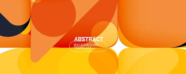 Moderne geometrische ronde vormen en dynamische lijnen, abstracte achtergrond. Vector illustratie voor affiches, brochures, posters en banners — Stockvector