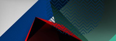 Düşük polyester 3 boyutlu geometrik şekiller, minimum soyut arkaplan. Kapaklar, afişler, el ilanları ve posterler için vektör illüstrasyonları