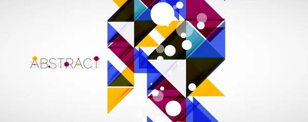 Geometrischer abstrakter Hintergrund. Techno-Farbdreieck-Formen. Vektor-Illustration für Covers, Banner, Flyer, Poster und andere Designs — Stockvektor