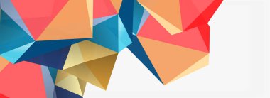 3d mozaik soyut arkaplan, düşük poli şekilli geometrik tasarım