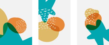 El çizimi karalama şekilleri, duvar resimleri, vektör soyut arka plan şablonları. A4 poster tasarımı veya kapaklar, afişler, broşürler için