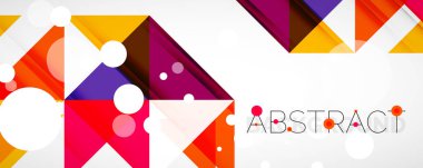 Vektör üçgen geometrik arkaplan kümesi. Kapaklar, afişler, el ilanları ve posterler ve diğer tasarımlar için vektör illüstrasyonu