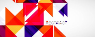 Vektör üçgen geometrik arkaplan kümesi. Kapaklar, afişler, el ilanları ve posterler ve diğer tasarımlar için vektör illüstrasyonu