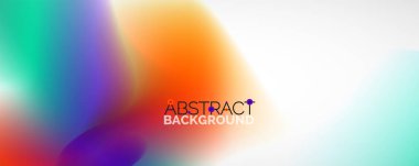 Akışkan renk gradyanı soyut arkaplan, modaya uygun renkli duvar kağıdı. Pankartlar, broşürler, posterler, afişler ve kapaklar için vektör ilüstrasyonu