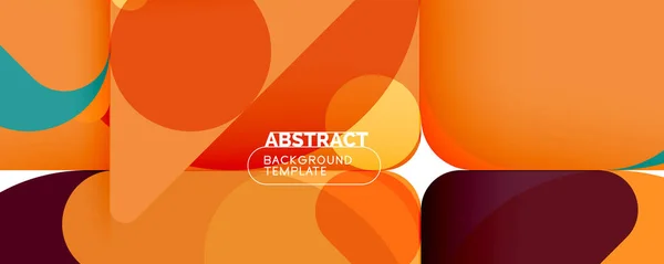 Moderne geometrische runde Formen und dynamische Linien, abstrakter Hintergrund. Vektor-Illustration für Plakate, Broschüren, Poster und Banner — Stockvektor