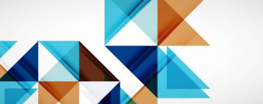 Geometrik soyut arkaplan. Tekno renk üçgen şekilleri. Kapaklar, afişler, el ilanları ve posterler ve diğer tasarımlar için vektör illüstrasyonu