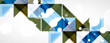 Geometrik soyut arkaplan. Tekno renk üçgen şekilleri. Kapaklar, afişler, el ilanları ve posterler ve diğer tasarımlar için vektör illüstrasyonu