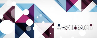 Vektör üçgen geometrik arkaplan kümesi. Kapaklar, afişler, el ilanları ve posterler ve diğer tasarımlar için vektör illüstrasyonu