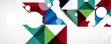 Vektör üçgen geometrik arkaplan kümesi. Kapaklar, afişler, el ilanları ve posterler ve diğer tasarımlar için vektör illüstrasyonu