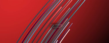 Soyut renkli çizgiler vektör arkaplanı. İnternet, büyük veri ve teknoloji bağlantıları kavramı, soyut şablon