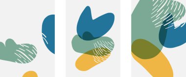 El çizimi karalama şekilleri, duvar resimleri, vektör soyut arka plan şablonları. A4 poster tasarımı veya kapaklar, afişler, broşürler için