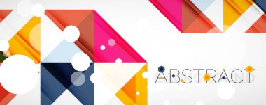 Vektör üçgen geometrik arkaplan kümesi. Kapaklar, afişler, el ilanları ve posterler ve diğer tasarımlar için vektör illüstrasyonu